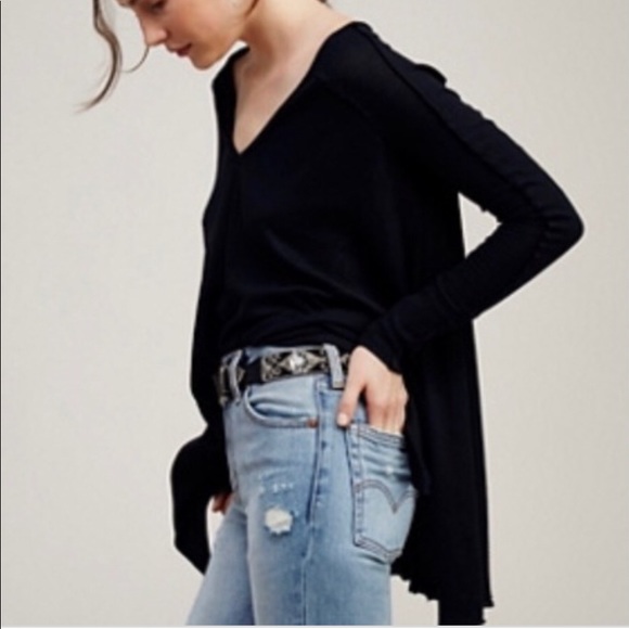 Free People size S waffle knit top - Picture 8 of 8